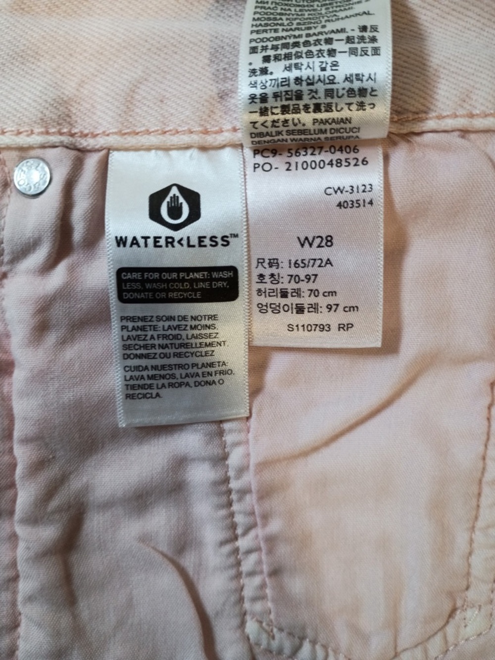 Levi’s 501 Premium Pink Denim Cut Off Shorts High Rise W28 - Picture 8 of 11